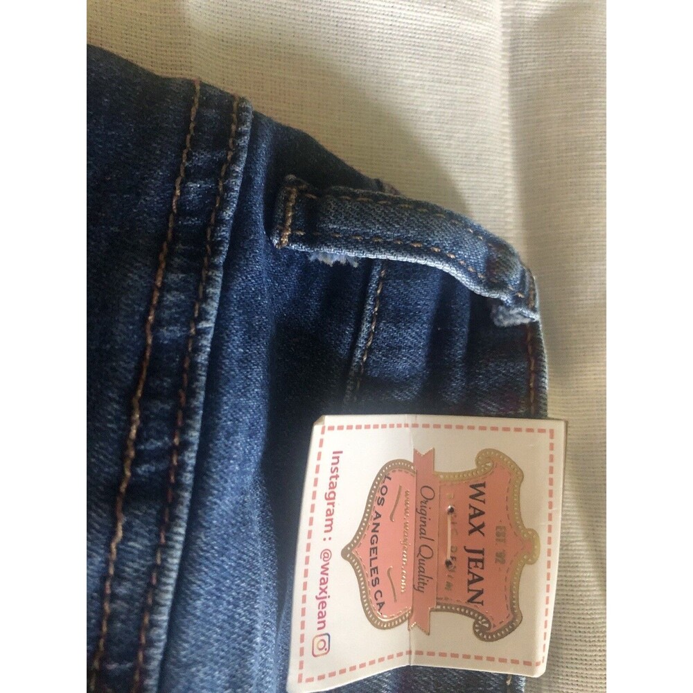 Wax Jean Distressed Mini Denim Skirt Medium New With Tags